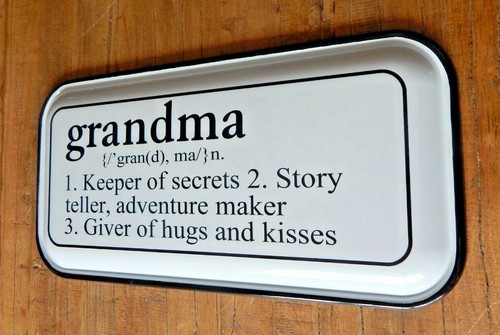 Enamel Sign metal vintage style GRANDMA / GRANDPA Fun Gift Plaque Décor - Picture 6 of 13