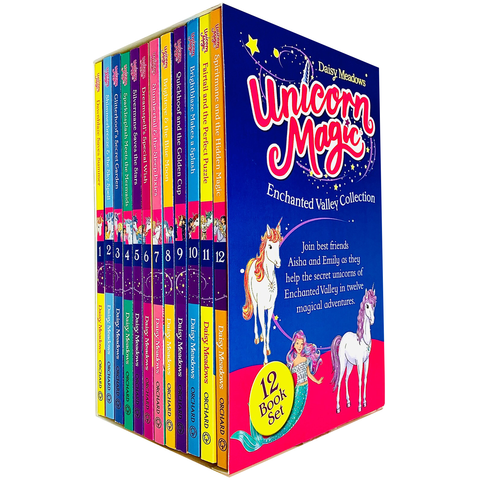 Unicorn Magic Enchanted Valley Collection 12 Books by Daisy Meadows Blue Moon