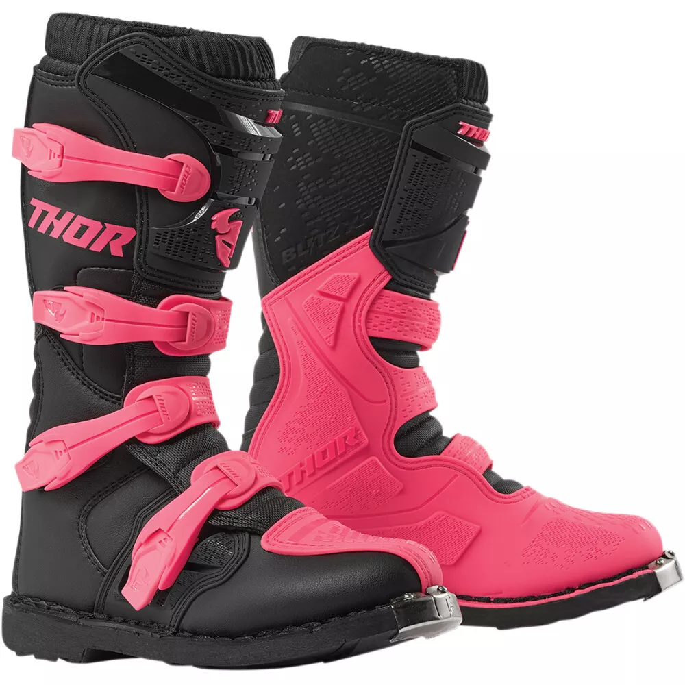 Thor MX Motocross Blitz Boots (Black/Pink) Choose Size | eBay