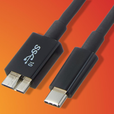 USB-C to Micro USB 3.1 Gen 2 Fast Charging Cable 3ft 10Gbps Black