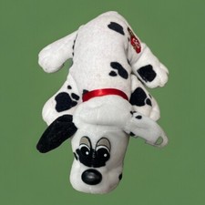 Vintage 1985 Tonka Pound Puppies 8" Newborns Black Spots Plush Dog