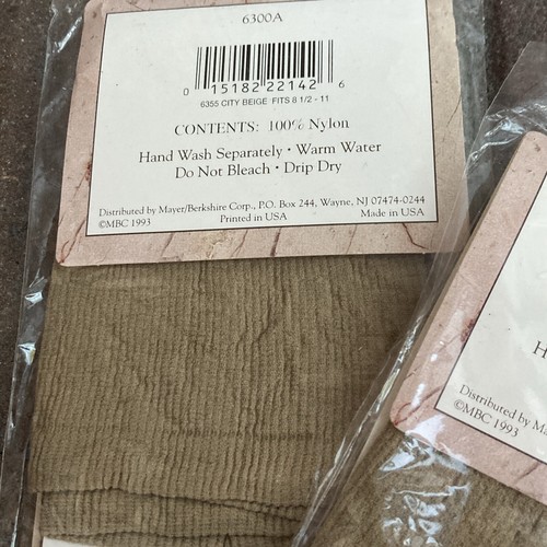 TWO Berkshire Knee High / Comfort Top “City Beige” Style 6355 Fits 8 1/2 - 11 - Picture 5 of 6