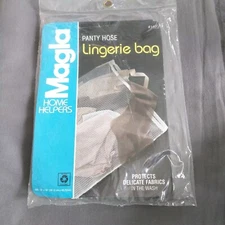 15"x18" Zipper Lingerie Bag Magla Brand #1822 Mesh White Bra Panties Nylons