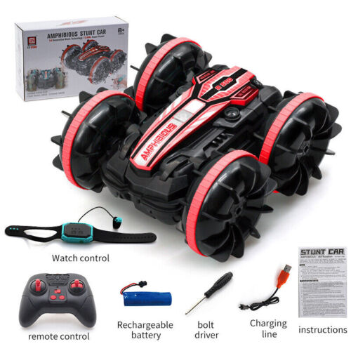 RC Stunt Car Amphibious Double-Sided Flip Remote Control Outdoor Toy - Picture 16 of 16