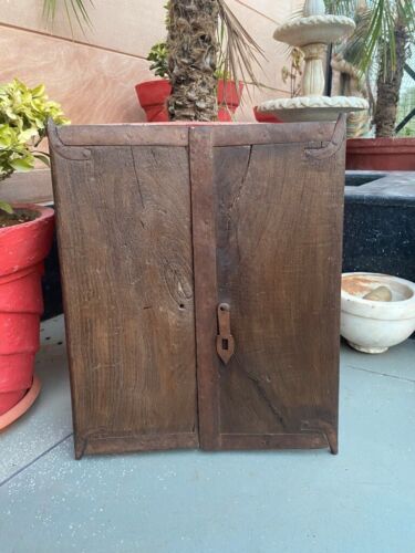 Ancient Old Wooden Hand Carved Indian Old House Window Rare Door Wall Decor - Photo 1/7