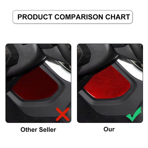 2x Tapicería de panel de consola lateral de fibra de carbono roja para Land Range Rover Sport 2014-2017 - Imagen 11 de 16
