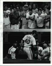 1990 Press Photo Bud Black- and pitching coach mark Wiley-baseball - cvb48369