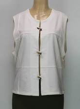 Vintage Active Attitudes Women's Vest Top Sleeveless White Cotton Size M