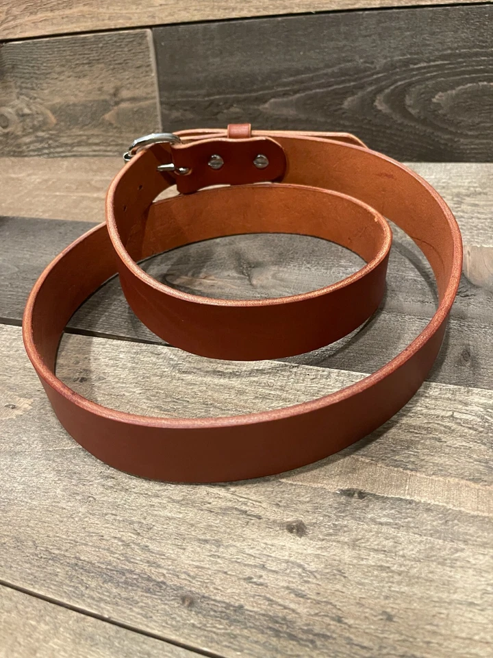 Cinturón de cuero 100% cuero - Cinturón de cuero genuino, cinturón de pistola. Hecho a mano Foto 3 de 4