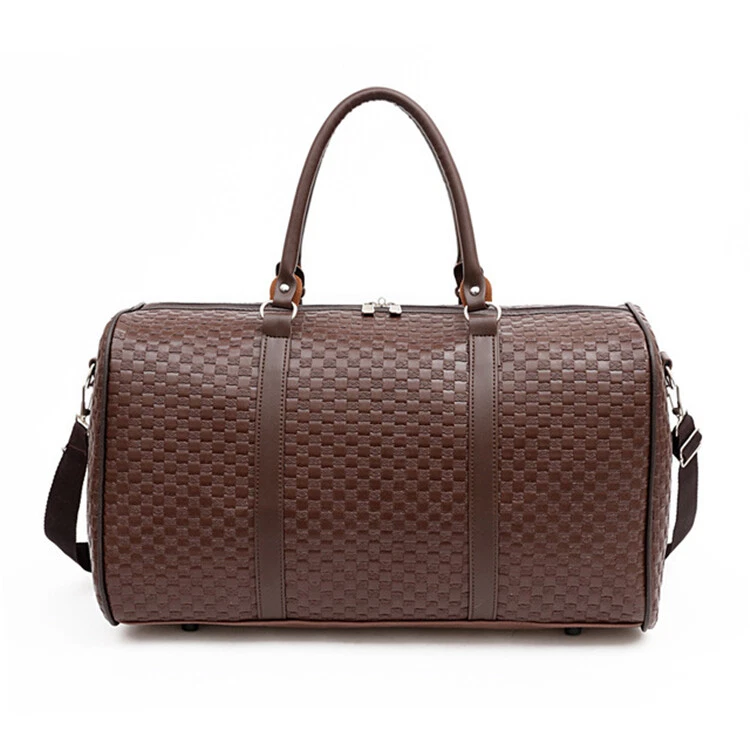 Stylish best large weekend overnight duffle mens black leather travel bag sale