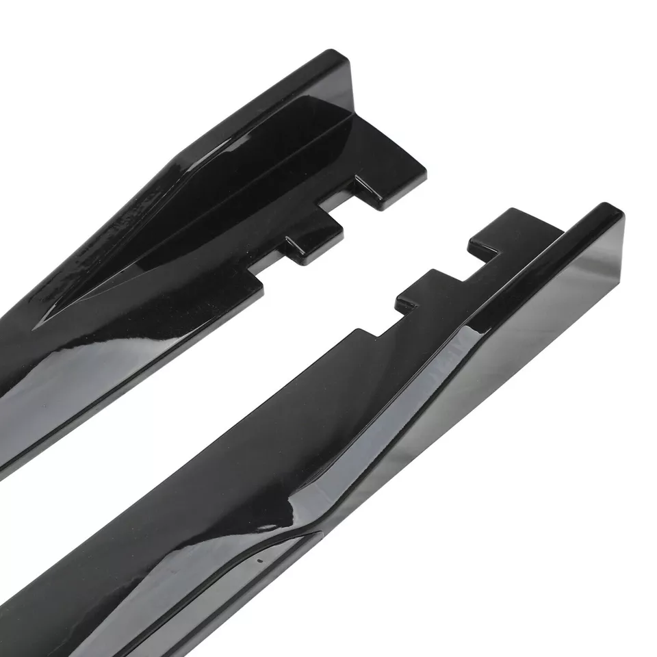 86.6'' Gloss Black Side Skirts Extention Body Kit For Audi A4 A5 A6 A7 Quattro - Image 3 of 4