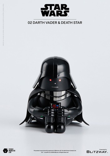 Blitzway SML Darth Vader Death Star SW-02 Star Wars PVC ABS Figure H10CM/4CM - Picture 3 of 6
