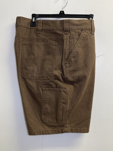 Red Head Carpenter Shorts Mens 40X9 Brown Cotton Canvas Workwear Pockets