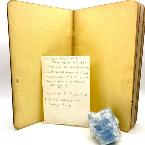 RUTHERFORD, F.W. - Handwritten Cash Book 1920-1921 Farm Ledger - Picture 2 of 3