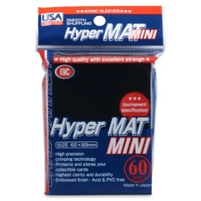 KMC Sleeves Hyper Mat Mini BLACK Matte Japanese Size 62x89mm (60 Count Pack)