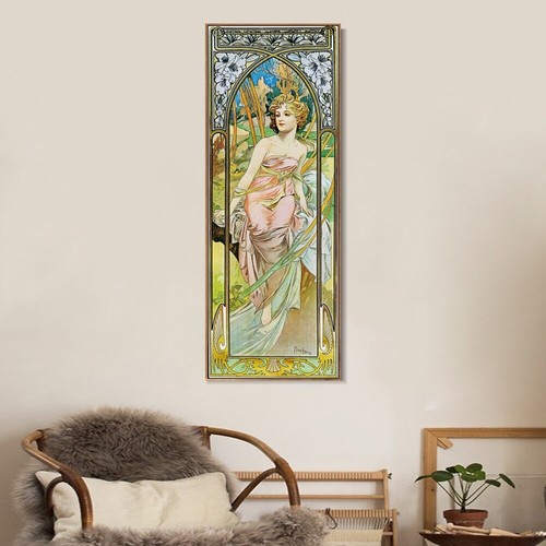 Framed Canvas Giclee Print Morning Awakening by Alphonse Mucha Wall Art - Picture 5 of 17