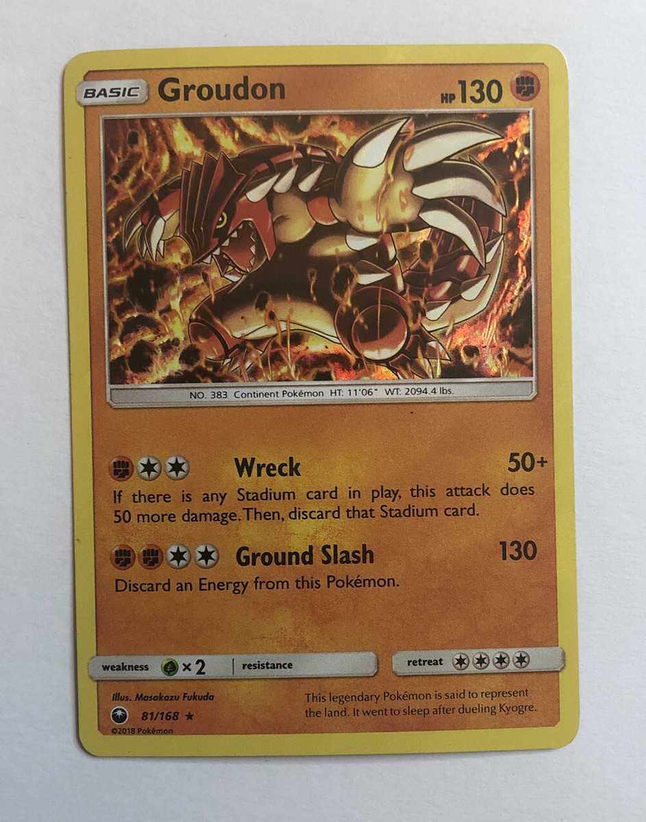 Pokemon TCG - Groudon 81/168 SM Celestial Storm Holo Rare Card