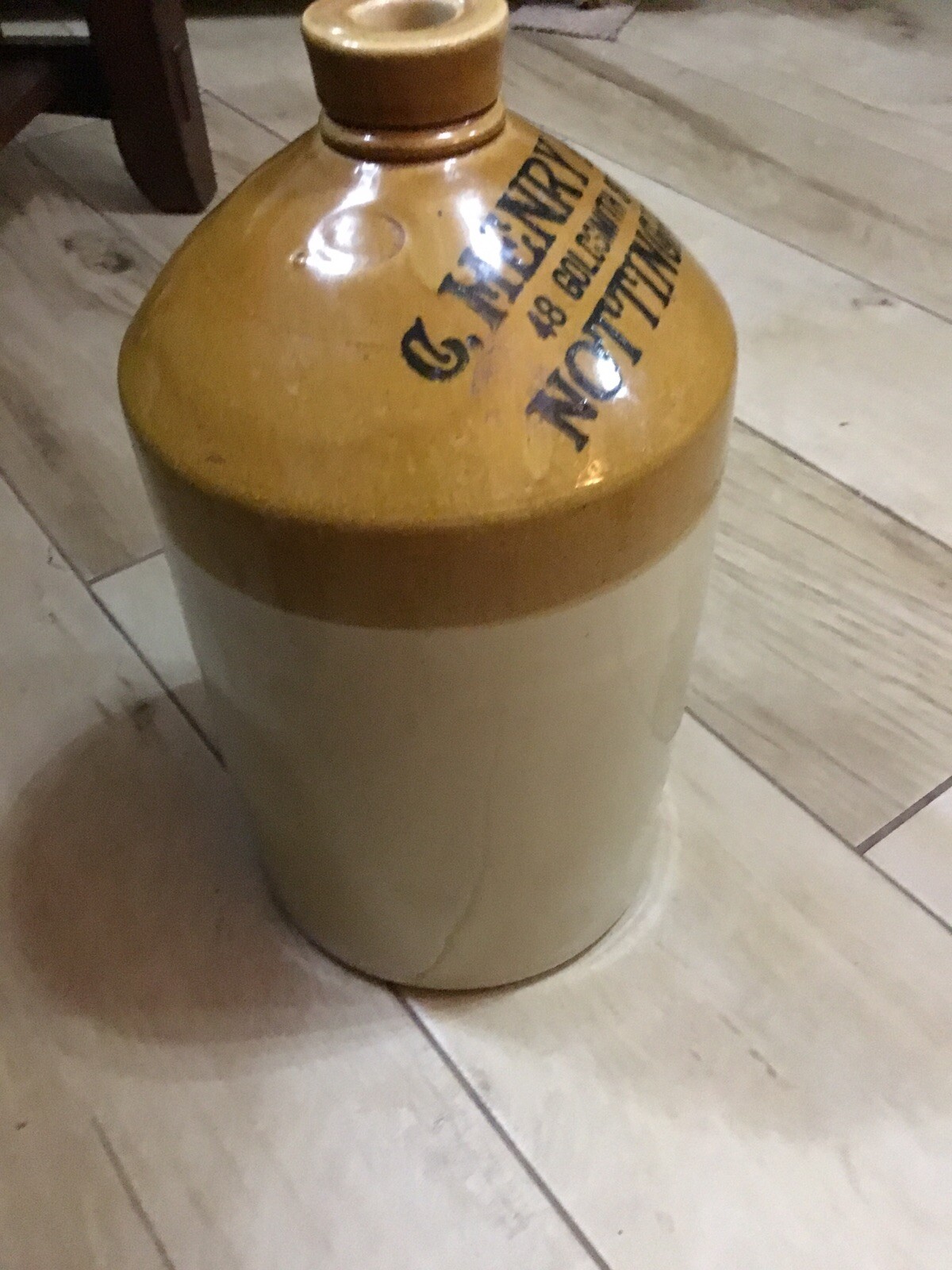 Price Powell Of Bristol Large Stoneware Flagon Henry Bull Nottingham C