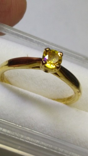 CUTE UNTREATED NATURAL ORIENTAL CITRINE IN 14K YELLOW GOLD RING SIZE 6.25-6.5 - Picture 3 of 11
