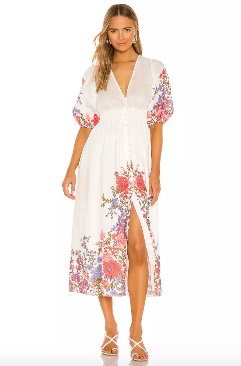 Zimmermann white linen dress sale
