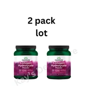 2 pk lot Swanson Collagen Hydrolysate Powder  Collagen Peptides 16 oz  3/25+