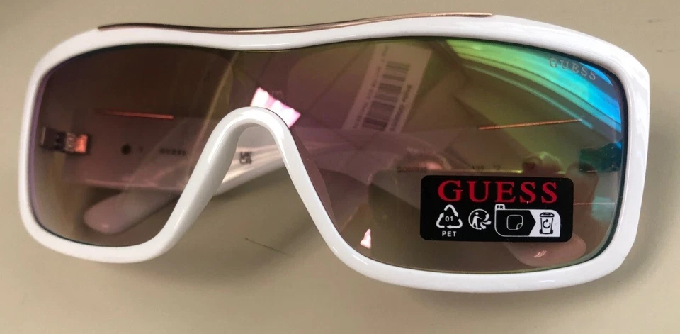 Новый женщин GUESS GO00035 21U солнцезащитные очки белый/многоцветный зеркало $75 - Изображение 2 из 4