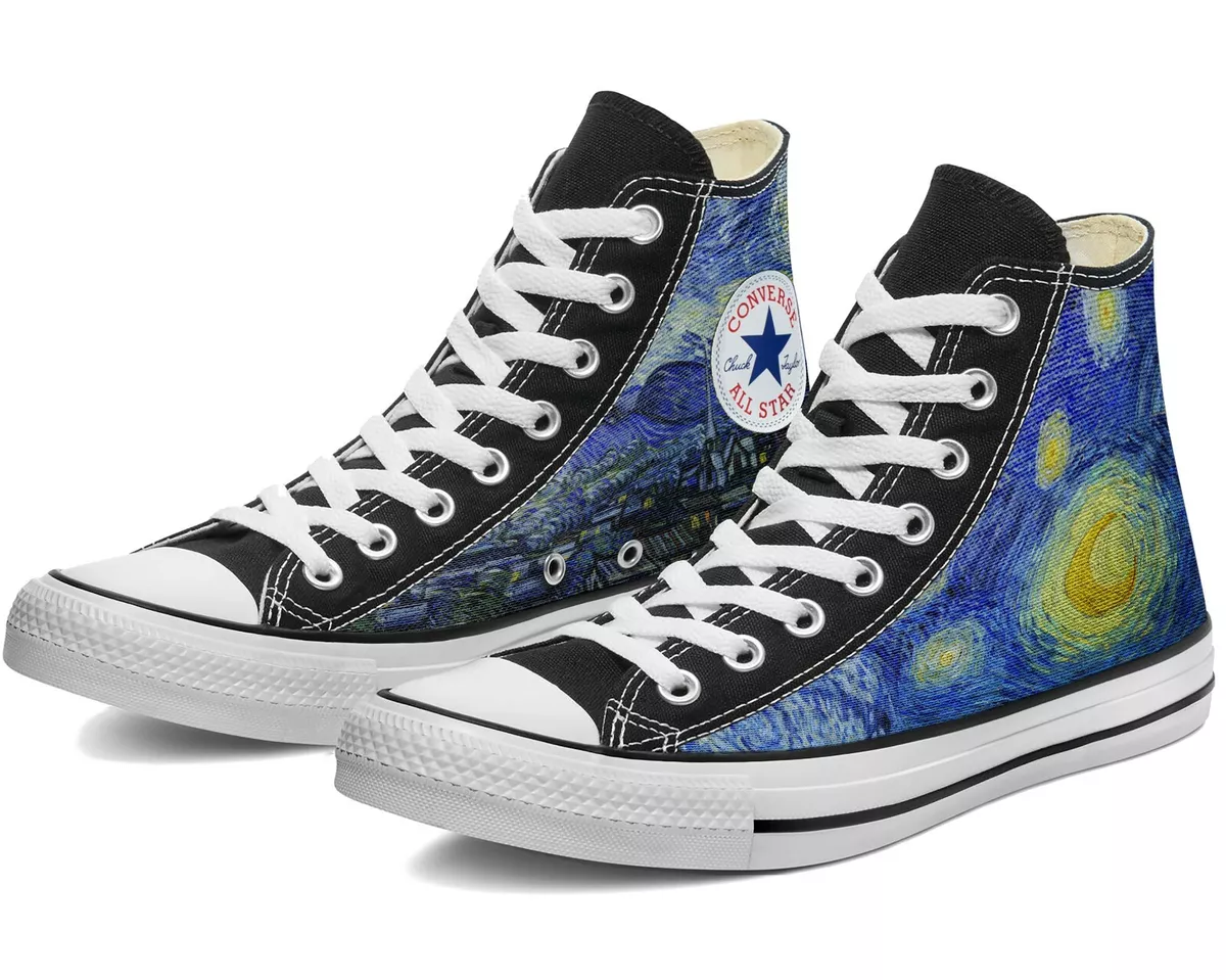 Starry Night Custom Hand-painted Converse High-tops // Chuck 