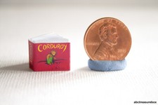 Corduroy the Teddy Bear - 1:12 Scale Dollhouse Miniature Children's Nursery Baby