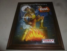 FRAMED 10TH ANNIVERSARY SURLY FEST RYE LAGER ADAM TURMAN PRINT BREWING CO BEER  