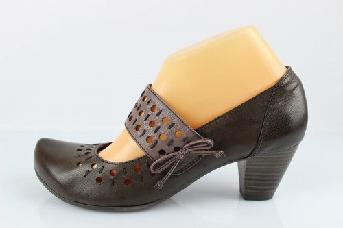 Caprice Scarpe Piccoli Tacchi pelle Marrone Talpa T 40 Molto Buone Condizioni - Foto 6 di 11