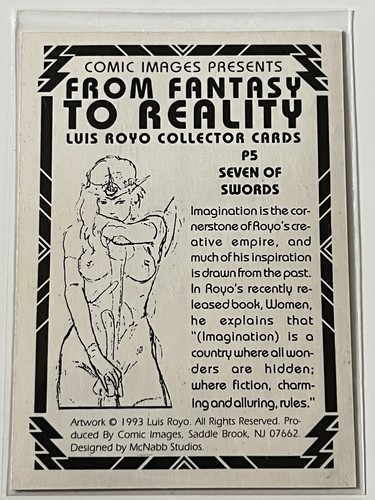From Fantasy to Reality P5 Imágenes de Luis Royo 1993 casi nuevo Mt Siete de Espadas - Imagen 3 de 13