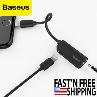 Baseus 3.5mm Headphone Jack Adapter For iPhone With Charging Port