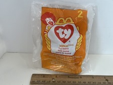 Vintage 1998 McDonald's Happy Meal Toy Ty Teenie Beanie Baby 2 Bongo, Sealed