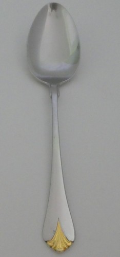Cuchara para servir sólida Yamazaki CARA acero inoxidable dorado cubiertos brillantes 9 1/4" - Imagen 3 de 5
