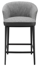 Moe's Furniture Beckett Grey Upholstered Counter Stool Chair EJ-1028-15