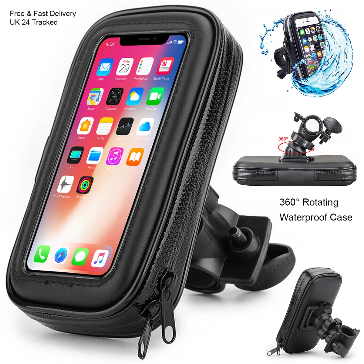 Bike Bicycle Mobile Mount Holder Waterproof Case For iPhone 13/13 Pro/13  Pro Max