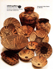 1993 AMERICAN INDIAN BASKET EXHIBIT PRINT AD, 1890-1915,  ADOBE GALLERY PRINT AD