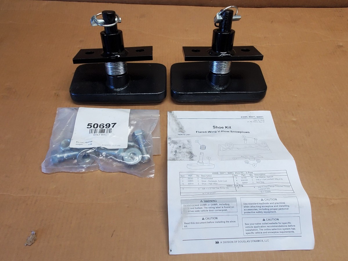 Western/Fisher/SnowEx Snow Plow Shoe Kit 43088 MVP3 XV2 HDV Xtreme