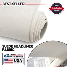 Beige Suede Headliner Fabrics Foam Backed 98"x60" Ceiling Replace Material