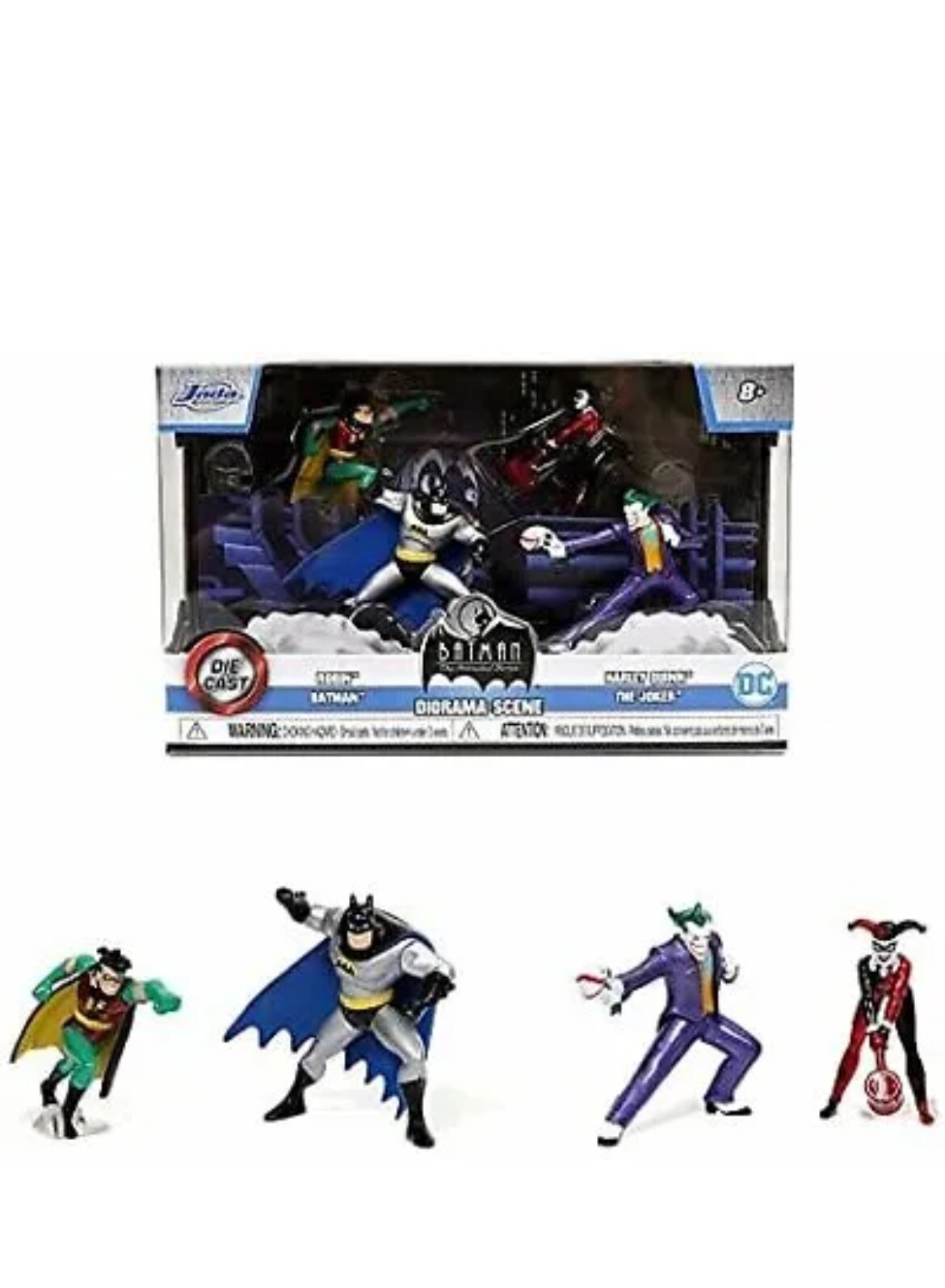 Jada 31353 Batman The Animated Series Diorama Scene Diecast Figurines Models...