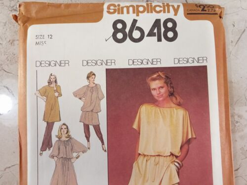 SIMPLICITY 8648 VTG 70s FRAGMENTS Harriet Selwyn Sew Pattern UNCUT Tunic Dress12 - Picture 5 of 9