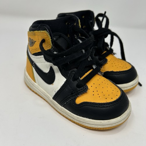 Size 6C-Air Jordan Retro 1 High OG Taxi (TD) AQ2665-711 - Picture 10 of 12
