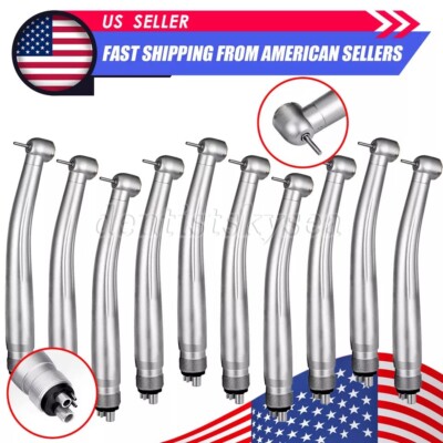 10PCS Dental High Fast Speed Handpiece Standard Head Push Button 4H NX