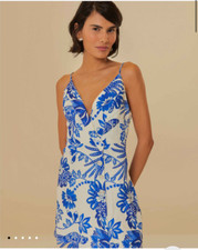 Farm Rio Off-White Floral Birds Euroflax™ Mini Dress