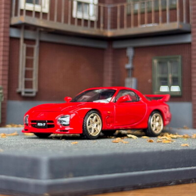 FH 1/64 Scale RX-7 FD3S A Spec Speed Red Diecast car Model Toy