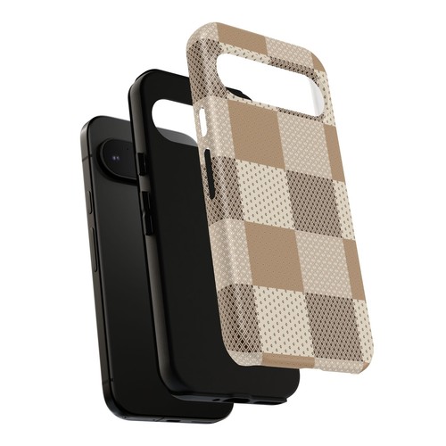 Brown and Tan Checkerboard Phone Case, for iPhone, Samsung Galaxy, Google Pixel - 第 128/241 張圖片