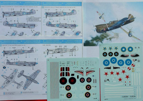 Eduard Decals 1/48 : Curtiss P-40M/Kittyhawk Mk.III