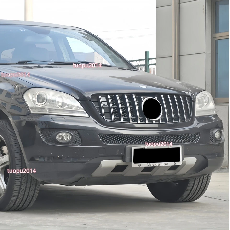 FOR 05-08 MERCEDES ML W164 ML350 ML500 ML550 GT STYLE FRONT GRILLE CHROME GRILL Foto 3 de 4