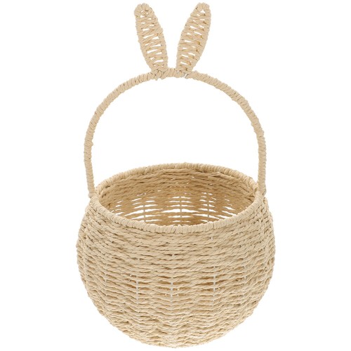 Flower Basket Rustic Woven Basket Woven Candy Basket Woven Basket With Handle - Picture 7 of 12
