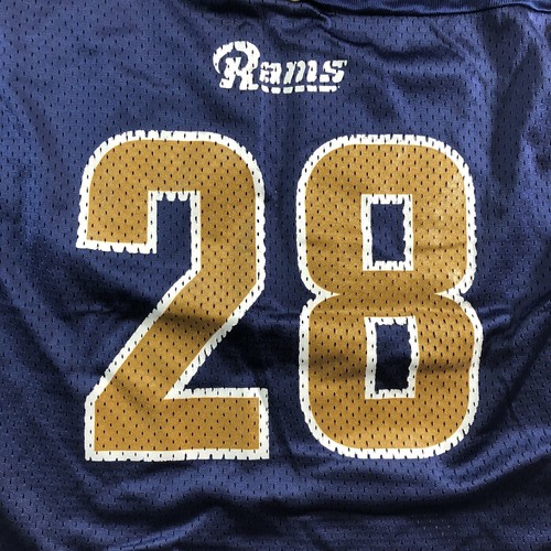 VTG Champion St Louis Rams Marshall Faulk Jersey Youth Size L 14-16 Football NFL - Picture 3 of 9